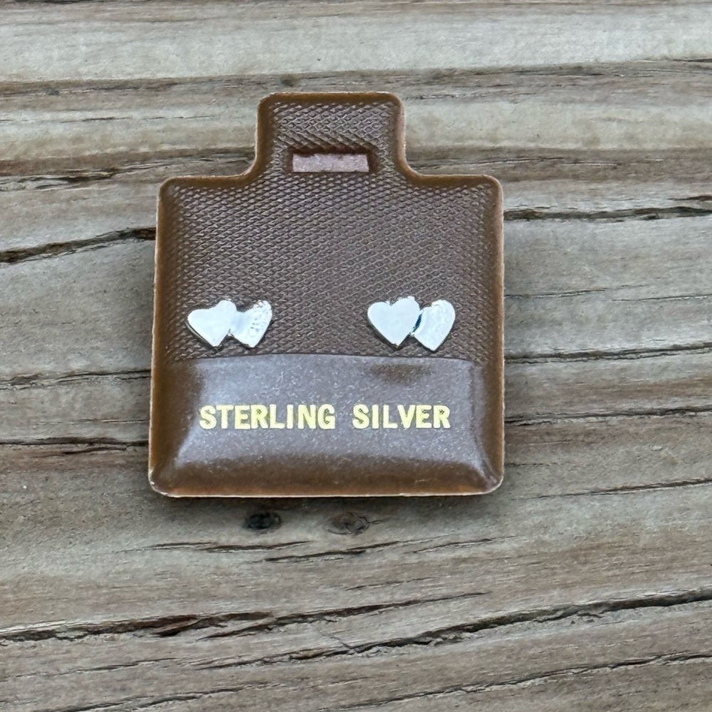 Bundle 3 for 50% off 1970s Deadstock Sterling Silver Little Hearts Post Earrings
